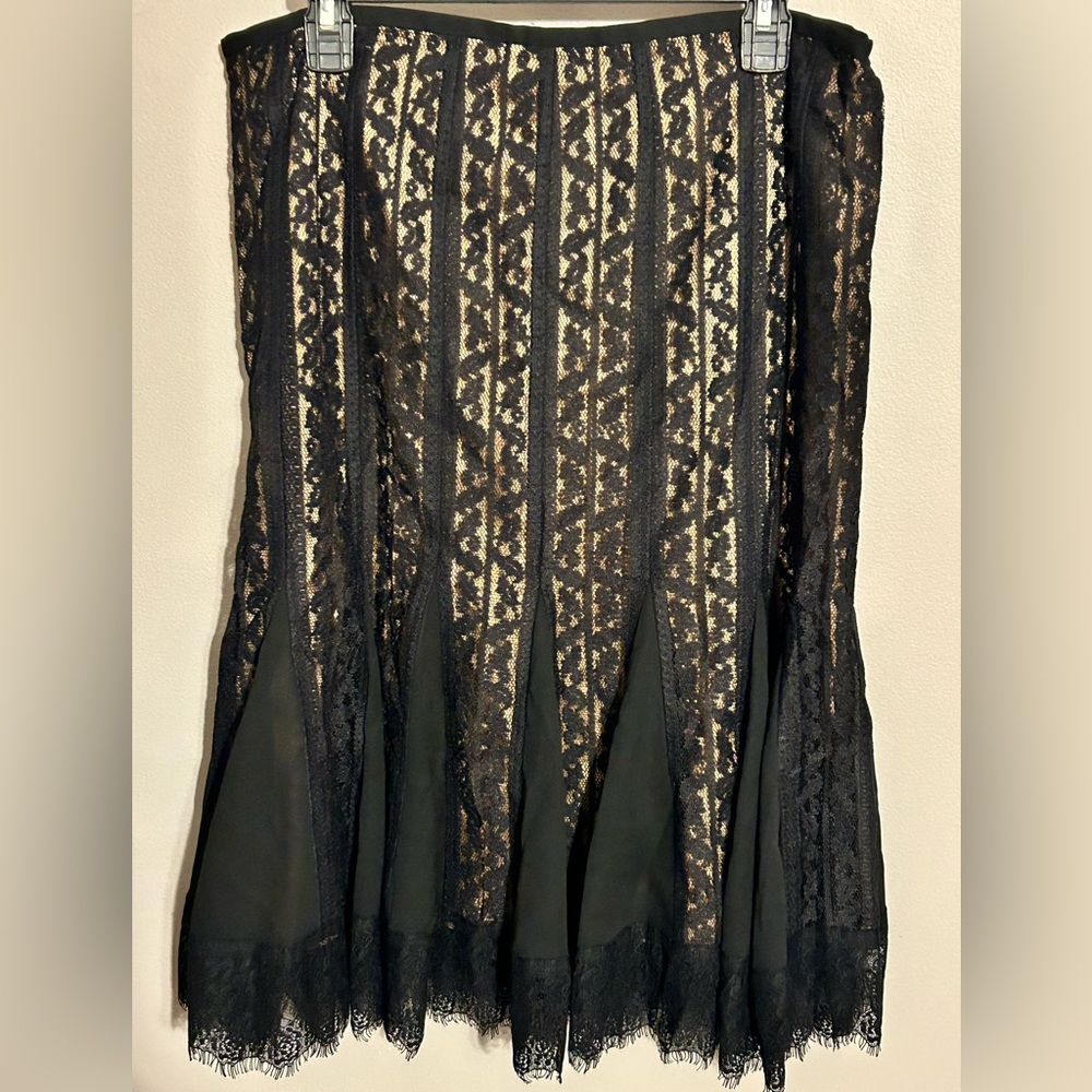 14 Ann Taylor Loft Skirt black lace